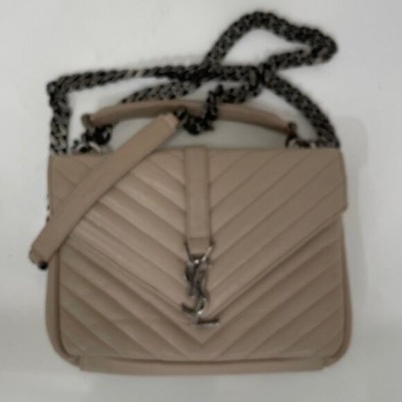 SAINT LAURENT  Collége monogramme leather handbag - Picture 3 of 15